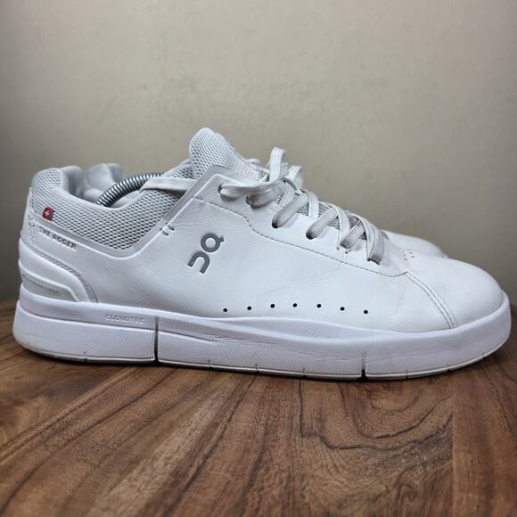 On The Roger Advantage All White Mens White Size 11 Athletic Tennis Shoes PWLZ14 - Picture 1 of 10